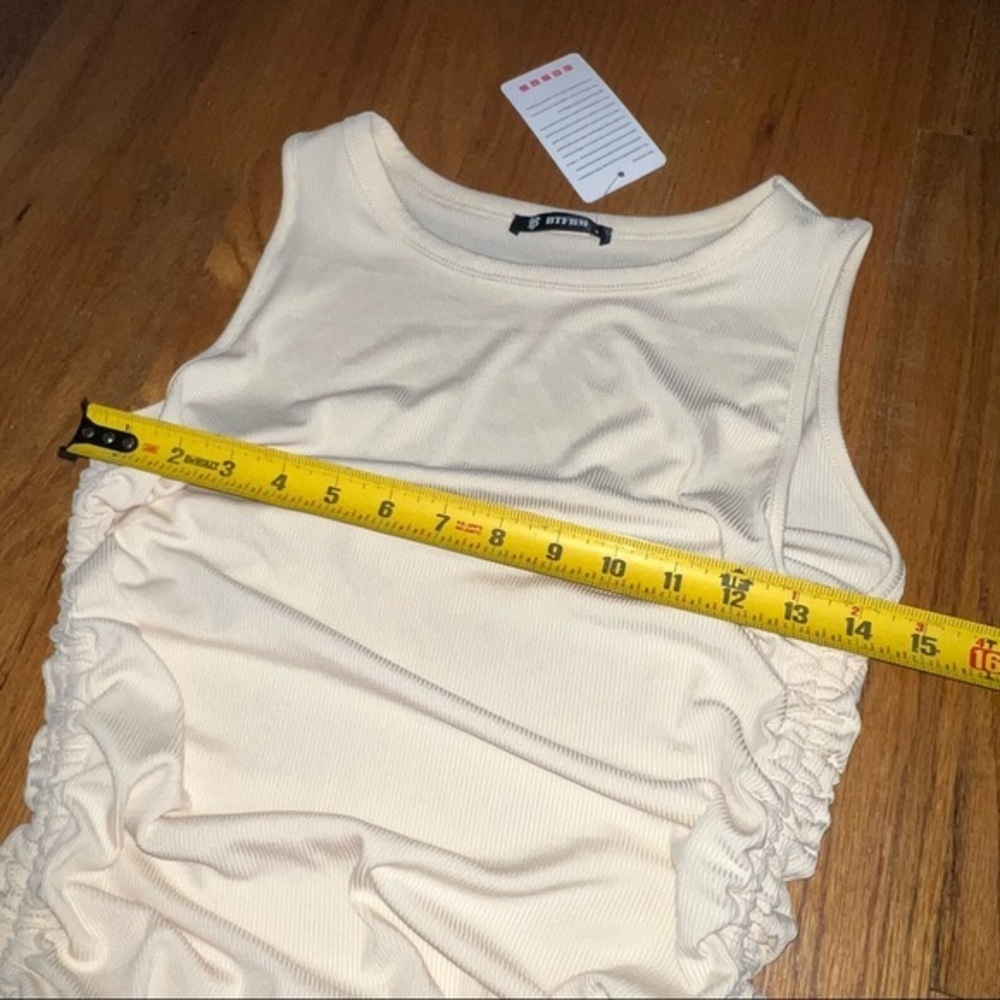 NWT  BTFBM Cotton Ruched Drawstring Sexy Party Dress - Picture 11 of 13